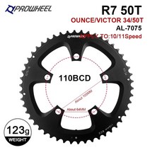 PROWHEEL 110BCD 4/5 Claws 로드 바이크 체인링 34T/50T forShimano FC-R7000/R8000/R9000 크랭크셋 사이클링 부품과 호환 가능, 06 R7, 1개