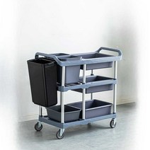 음식물 잔반 수거 카트 핸드 트롤리 뷔페 처리 수거함