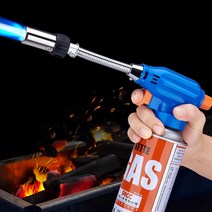 1300-Degree Portable Gas Flame Torch Flamethrower with Adjustable Hose Camping Kitchen Barbecue Igni, 한개옵션0