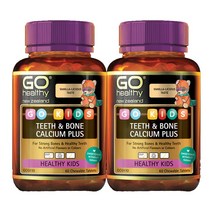 고헬씨(Go Healthy) 고헬씨 키즈 티스(치아) 엔 본(뼈) 칼슘 플러스 60 츄어블정 X 2개, 120정, 1세트