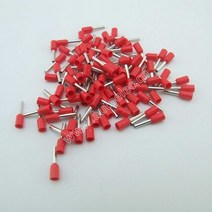 구리 연결 조인트 100pcs E1510 페룰 터미널 코드 엔드 AWG16 1.5mm 와이어 절연 크림프 핀 커넥터 VE1510, [02] E1510-Red, 02 E1510-Red