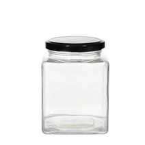 강군샵 [강군샵] 캔들 용기 블랙뚜껑사각글라스 500ml-1개/공병 유리병, 선택완료