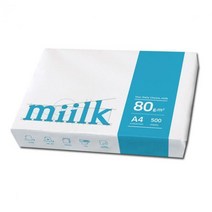 밀크 A4용지 80g 1권(500매) A4 복사용지 복사지
