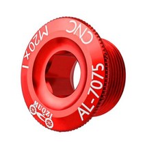 크랭크 커버 스크류 캡 M15 M18 M20 MTB 알루미늄 합금 세트 커버 로드 자전거 피팅 사이클링 부품 10 가지 색상, 빨간