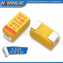 20pcs A 3216 47 미크로포맷 6.3V 475c SMD 탄탈륨 커패시터 hjxrhgal