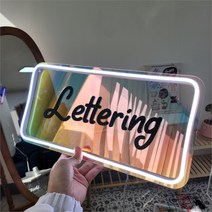 추카추카넷 홀로그램 아크릴 LED 네온사인 주문제작 개업선물 (8364048), 쿨화이트 핑크골드