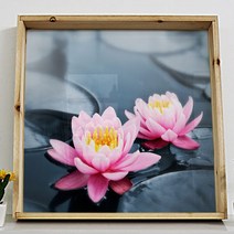 데코밍샵우드프레임액자_풍수에좋은연꽃_우드프레임액자, 이미지1