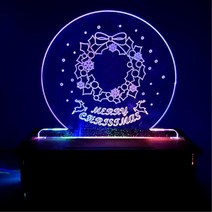 크리스마스 리스 LED 무드등 꾸미기세트 취침등 방과후수업교구 침실조명 diy네온사인