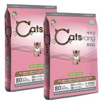 캐츠랑 키튼 8kg x 2개 헤어볼관리 어린 고양이 사료, 1개