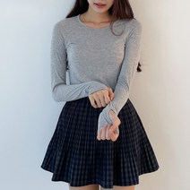 슬림 핸드워머 여성 긴팔 티셔츠 4color