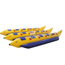 바나나 보트 수상 레저 Nathaniel 5 명 풍선 비행 Towable 재미있는 물 아쿠아 파크 게임