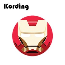 코딩 KD-34 원형 스마트폰 마그네틱 자석 디자인 철판 플레이트, 1개, 03. 아이언 4cm