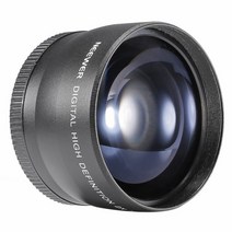 58mm 2X 망원 렌즈 렌즈 텔레 변환기 Canon Nikon Sony Pentax 18-55mm, 하나, 검은 색