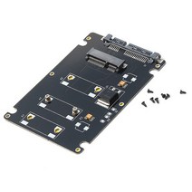 컴퓨터 어댑터 호환 부품 미니 Pcie mSATA SSD-2.5인치 SATA3 카드(케이스 포함) 7mm 두께 블랙