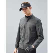 [PREMIUM GOLF] 블랙 미니멀 패턴 남성 봄 안감형 스트레치 점퍼 DGJU2A251BK
