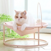반려동물 원형 메쉬 해먹 침대 하우스 강아지 고양이 겸용 (2컬러), 베이지