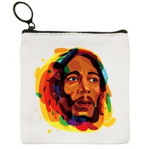 드로잉 일러스트 케이스 보관 Bob Marley 레게 음악 힙합 만화 동전 지갑 여성 미니 캔버스 아트 귀여운, 07 J