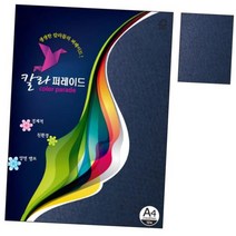 칼라퍼레이드 칼라색지 27 감청색 A4 160g 10매 1권 용지 프린트, 단품, 색상:[색상]본상품