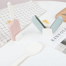 밥주걱 주걱거치대 SET 3컬러 먼지차단 위생보관 주걱 홀더 커버 케이스 자동 거치스탠드, 핑크거치대+주걱