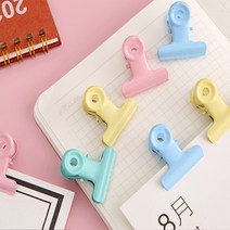 파스텔 페이퍼 클립 문구 사무용품 서류 금속 컬러집게 종이 메모 포토 사진 고정 크립, 퍼플