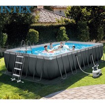 POOL 001 INTEX 26364 야외수영장 풀장호텔수영장/팬션수영장/전원주택수영장/리조트수영장/대형수영장/초대형풀장/대형물놀이풀장, 사이즈 732×366×132CM