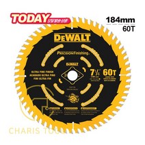 디월트 목공용 원형톱날 DW3196 7인치 184mm 60T 정밀 고급형 스킬 목재용 톱날 카리스툴