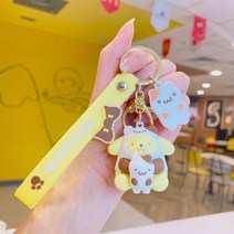 인형 키링 쿠로미 산리오 키체인 시나모롤 액세서리 마이 멜로디 가방 펜던트 카와이 포차코 키즈 장난감 도매, 2.E