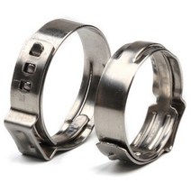 한귀클램프(706R)x10개 밴드폭 7mm 밴드두께 0.6mm SUS304 JIMKOO 짐쿡 가스 오일 호스밴드 연결 고압 호스링 스텐 밴드 클램프 자동차 오토바이, 15.3-706R(12.8~15.3mm)x10개