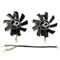 컴퓨터PC 냉각 85MM 4 핀 GA92B2U Radeon RX480 RX580 GPU 팬 Dataland RX 570 560 PowerColor Red Dragon 듀얼, [02] 2PCS, 02 2PCS