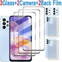 삼성 호환 A23 보호 필름유리 For 삼성 갤럭시 5G 강화 个화면 갤럭시 에지 카메라, 01 삼성-A23(4-G)_01 고화질, 05 A Glass-Camera-Back