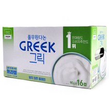 코스트코 풀무원 다논 그릭요거트 달지않은 플레인 1440g(90g x 16컵) 유산균, 90g, 1세트