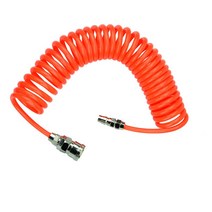 매직호스 PU 에어 파이프 코일호스 있음 원터치카플러소켓 먼지 취출총공압기 신축 고압 꼬임 노기 소프트 2877634731, 6메터 코일호스 (일반핏 커플러  없