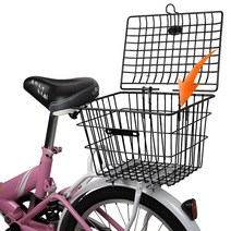 엘디에스 철제 자전거바구니 자전거 뒷자리 스틸 수납 후면 바구니, A 타입세트, 이미지 색상