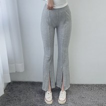 VANANA2 여성 대박 스판 부츠컷 앞트임 허리밴딩 팬츠