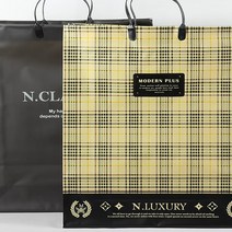 체크2700pp쇼핑백 39x48.5x13cm_2매 답례품 대형 고급비닐쇼핑백, 2700pp:2매:검정