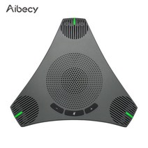 마이크 aibecy usb 스피커폰 회의 무지향성 컴퓨터 360° 음성 픽업 스카이프화상 회의온라인 코스