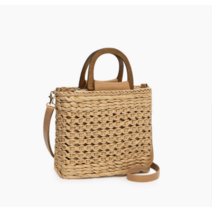 nichebridge 라탄 스퀘어 미니 토트백