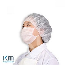 케이엠 크린룸용 부직포 방진캡 모자 100개입 실험실 연구실 제약 바이오 반도체, 상세페이지 참조