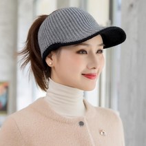 두툼한 겨울 라운딩 골프 썬캡, 카라멜, 1개