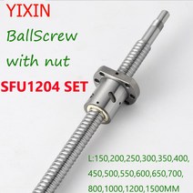 sfu1204 c5 볼 나사 볼스크류 with1204 플랜지 단일 볼 너트 엔드 가공 cnc 3d priter에 대한 모든 크기 처리 사용자 정의 가능, 150mm, 150mm