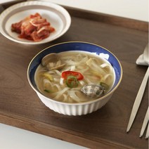 유럽풍 골드라인 골지 예쁜대접 죽그릇 30대여성 식기, 블루