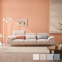 [CJ단독/출시이벤트] 한샘몰pick 까사루이 엘로이 아쿠아텍스 패브릭 소파 4인용, 라이트그레이(C)