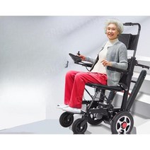 휠체어 리프트 이동식 환자 노인 전동 보조 요양원 장애인계단 이동 경사로, 플래그십  블랙 휠 앞 6인치  후면 8인치  일정한