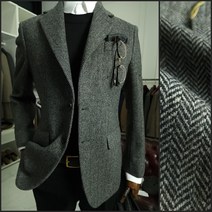 Premium 73 울90% 남자 가을 겨울 울 헤링본 콤비 마이 자켓 블레이저