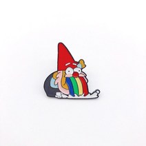 레인보우 구토 그놈 에나멜 핀 재미 있는 Animan 브로치 셔츠 배지 가방 만화 쥬얼리 선물 친구, [01] Style-1