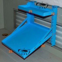 전화기 거치대 철판 받침대 사무실 2단 선반, 2층, O 블루25x25x10은비어있지않습니다
