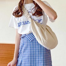 여자 학생 가방 밴딩 스트랩 숄더백 데일리백 반달셔링백 대 하프문