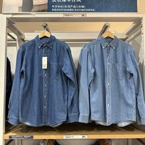 유니클로 데님셔츠 남성데님셔츠 유니클로 가을신상 460979