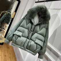 폭스퍼숏패딩 새로운 여성 39s 90winter 다운 재킷 여성 짧은 한국어 패딩 코트
