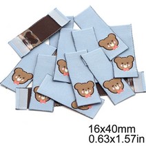 50pcs Cartoon Animals Cloth Labels 옷 Handma Label Bear Smiley Rabbit Hand Ma Tags on Hats Bags Sewi, 11 05